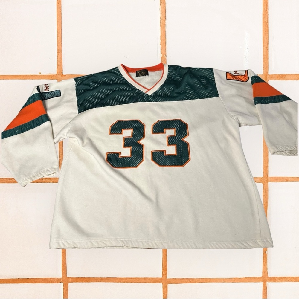 Vintage Miami Hurricanes Sweatshirt Jersery Big Land Made in Korea